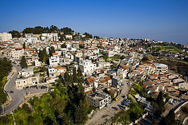 Aerial city of Zefat in the Upper Galilee, Israel