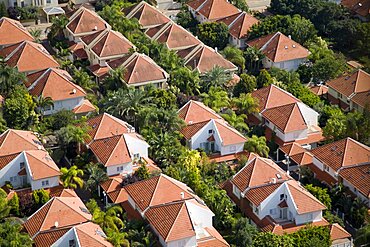 Aerial photograph of a typical neighborhood in the Sharon, Israel