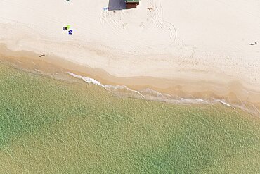 Aerial photograph of a typical coastline of Israel, Israel