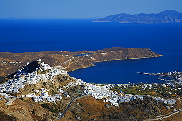 Hora, the main town on Serifos on the rocky spur, Serifos Island, Cyclades, Greek Islands, Greece, Europe