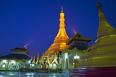 Kyaikthanian Paya temple and monastery, Mawlamyine (Moulmein), Mon State, Myanmar (Burma), Asia