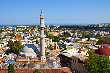 Soliman mosque in the Turkish district, City of Rhodes, UNESCO World Heritage Site, Rhodes, Dodecanese, Greek Islands, Greece, Europe