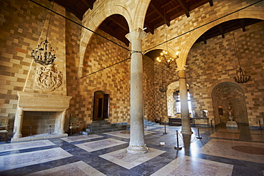 Fortress and Palace of the Grand Masters, UNESCO World Heritage Site, Rhodes City, Rhodes, Dodecanese, Greek Islands, Greece, Europe