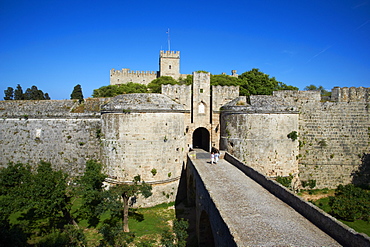 Fortress and Palace of the Grand Masters, UNESCO World Heritage Site, Rhodes City, Rhodes, Dodecanese, Greek Islands, Greece, Europe