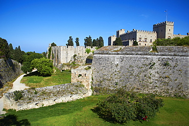 Fortress and Palace of the Grand Masters, UNESCO World Heritage Site, Rhodes City, Rhodes, Dodecanese, Greek Islands, Greece, Europe