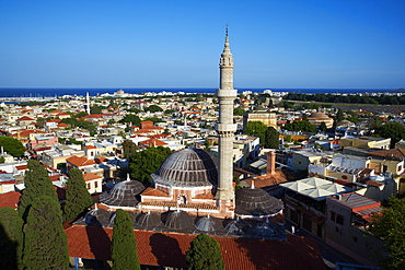 Souleiman Mosque, UNESCO World Heritage Site, Rhodes City, Rhodes, Dodecanese, Greek Islands, Greece, Europe