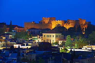 Fortress and the Palace of the Grand Masters, UNESCO World Heritage Site, Rhodes City, Rhodes, Dodecanese, Greek Islands, Greece, Europe