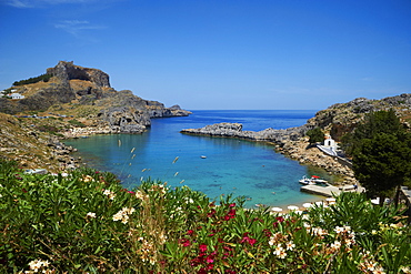 St. Paul Beach. Lindos, Rhodes, Dodecanese, Greek Islands, Greece, Europe