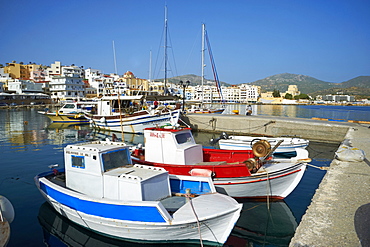 Hora, harbour, Pigadia, Karpathos Island, Dodecanese, Greek Islands, Greece, Europe