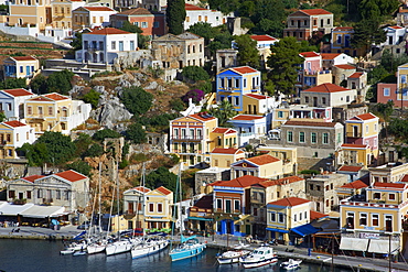 Gialos harbour, Symi, Dodecanese, Greek Islands, Greece, Europe