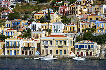 Gialos harbour, Symi island, Dodecanese, Greek Islands, Greece, Europe