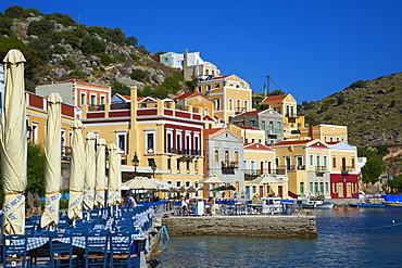 Gialos harbour, Symi, Dodecanese, Greek Islands, Greece, Europe