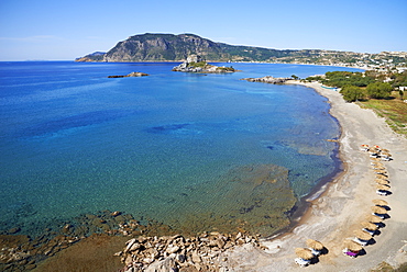 Beach on Kefalos Bay, Kos, Dodecanese, Greek Islands, Greece, Europe