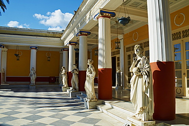 Achilleion Palace of Empress Elisabeth of Austria well known as Sissi, Corfu, Ionian Islands, Greek Islands, Greece, Europe