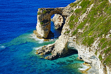 Tripitos Arch, Paxos, Paxi, Ionian Islands, Greek Islands, Greece, Europe