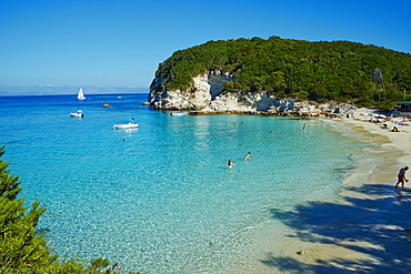 Vrika beach, Antipaxos, Antipaxi, Ionian Islands, Greek Islands, Greece, Europe