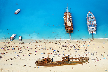 Shipwreck beach, Zante island, Ionian Islands, Greek Islands, Greece, Europe