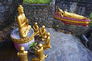 Statues of Buddha, Phu Si Hill, Luang Prabang, UNESCO World Heritage Site, Laos, Indochina, Southeast Asia, Asia