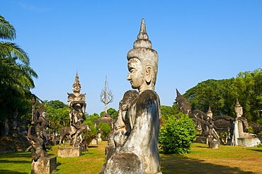 Statues in Xieng Khuan Buddha Park, Vientiane Province, Laos, Indochina, Southeast Asia, Asia