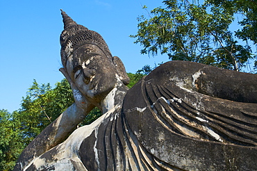 Statue of Buddha in Xieng Khuan Buddha Park, Vientiane Province, Laos, Indochina, Southeast Asia, Asia