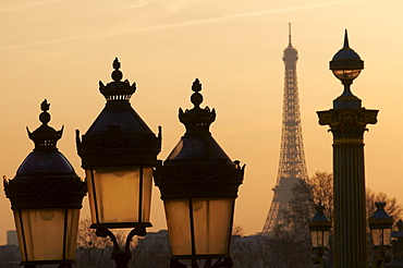 Place de la Concorde and Eiffel Tower, Paris, France, Europe