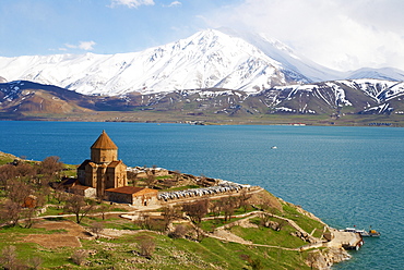 Armenian church, Akdamar island, Lake Van, Anatolia, Turkey, Eurasia