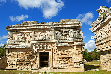 The church in ancient Mayan ruins, Chichen Itza, UNESCO World Heritage Site, Yucatan, Mexico, North America