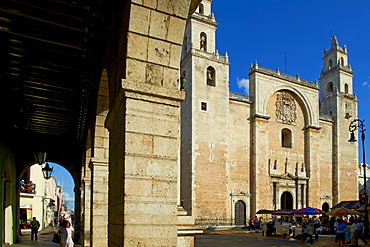 The Cathedral, Independence Square, Merida, Yucatan state, Mexico, North America