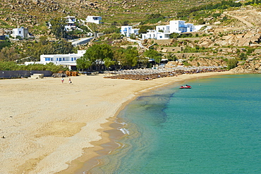 Super Paradise beach, Chora, Mykonos Town, Mykonos Island, Cyclades, Greek Islands, Greece, Europe