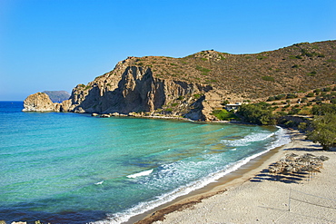 Plathiena beach, Milos, Cyclades Islands, Greek Islands, Aegean Sea, Greece, Europe