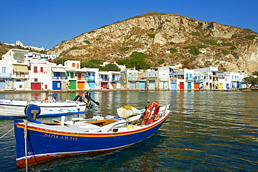 Klima, old fishing village, Milos Island, Cyclades Islands, Greek Islands, Aegean Sea, Greece, Europe