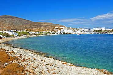 Karavostasis village and principal port, Folegandros, Cyclades Islands, Greek Islands, Aegean Sea, Greece, Europe