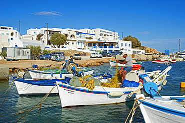 Karavostasis village and principal port, Folegandros, Cyclades Islands, Greek Islands, Aegean Sea, Greece, Europe