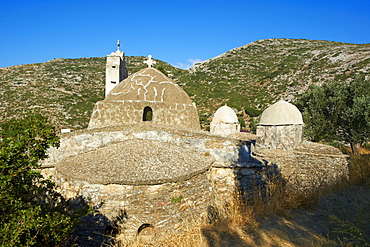 Panagia Drossiani, Byzantine style church, Moni, Naxos, Cyclades Islands, Greek Islands, Greece, Europe