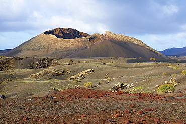 Volcano, Timanfaya National Park, Lanzarote, Canary Islands, Spain, Europe