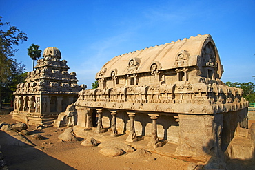 Five Ratha, Mamallapuram (Mahabalipuram), UNESCO World Heritage Site, Tamil Nadu, India, Asia