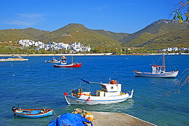 Katapola port, Amorgos, Cyclades, Aegean, Greek Islands, Greece, Europe