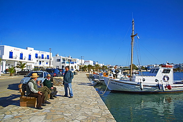 Harbour, Kastro, Antiparos, Paros, Cyclades, Aegean, Greek Islands, Greece, Europe