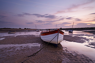 Low tide at Burnham Overy Staithe, Norfolk, England, United Kingdom, Europe