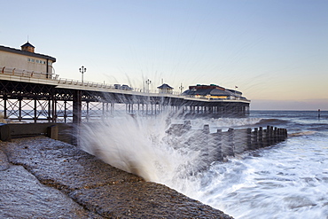 A stormy morning at Cromer, Norfolk, England, United Kingdom, Europe