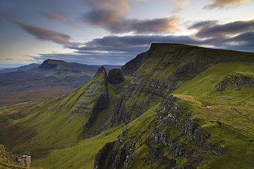 A view southwards along the Trotternish Peninsula from the mountain Bioda Buidhe, Isle of Skye, Inner Hebrides, Scotland, United Kingdom, Europe