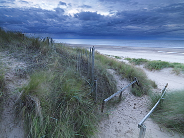 A moody sky on a September evening at Brancaster, Norfolk, England, United Kingdom, Europe