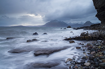 Stormy conditions at Elgol, Isle of Skye, Scotland, United Kingdom, Europe