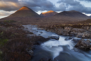 Dramatic light at Glen Sligachan, Isle of Skye, Scotland, United Kingdom, Europe