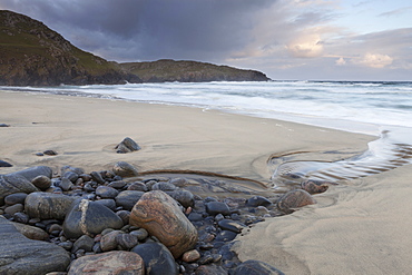 The dramatic beach at Dal Mhor, Isle of Lewis, Outer Hebrides, Scotland, United Kingdom, Europe