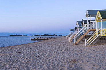 A view of Beach Huts at Wells next the Sea, Norfolk, England, United Kingdom, Europe