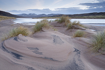 The beach and dunes at Sandwood Bay, Sutherland, Scotland, United Kingdom, Europe