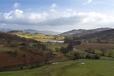 A view of Little Langdale, Lake District National Park, Cumbria, England, United Kingdom, Europe