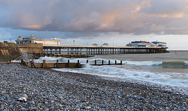 A beautiful sky on a spring morning at Cromer, Norfolk, England, United Kingdom, Europe