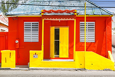 Colourful house on Bay Street, Bridgetown, St. Michael, Barbados, West Indies, Caribbean, Central America